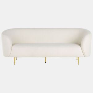 Sofá LOEN Bouclé Branco 3 lugares