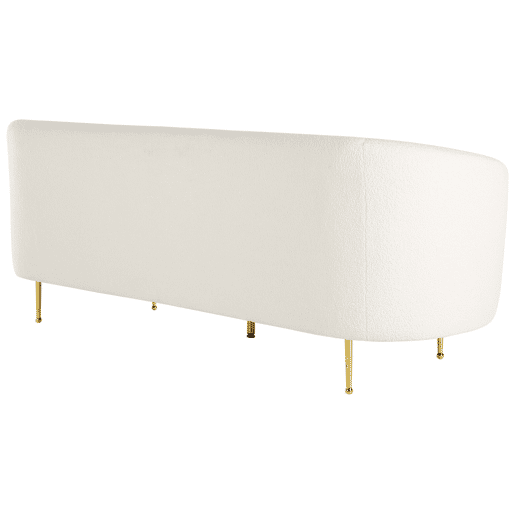 Sofá LOEN Bouclé Branco 3 lugares