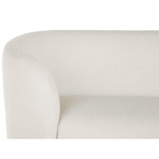 Sofá LOEN Bouclé Branco 3 lugares
