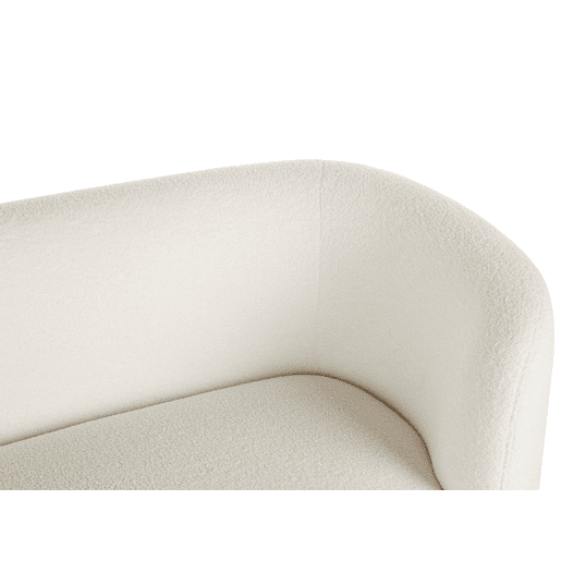 Sofá LOEN Bouclé Branco 3 lugares
