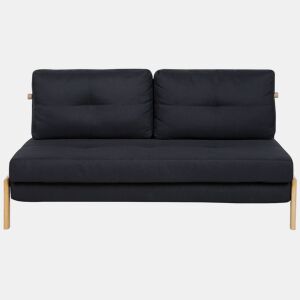 Sofá-cama EDLAND Tecido Preto 2 lugares