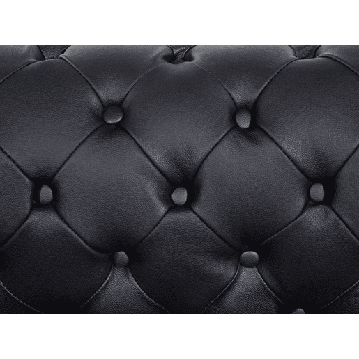 Sofá CHESTERFIELD Pele Preto 3 lugares Sofá CHESTERFIELD Pele Preto 3 lugares
