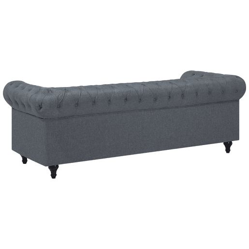 Sofá de canto CHESTERFIELD Tecido Cinzento 6 lugares à direita