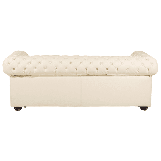 Sofá CHESTERFIELD Pele Creme 3 lugares