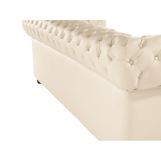 Sofá CHESTERFIELD Pele Creme 3 lugares