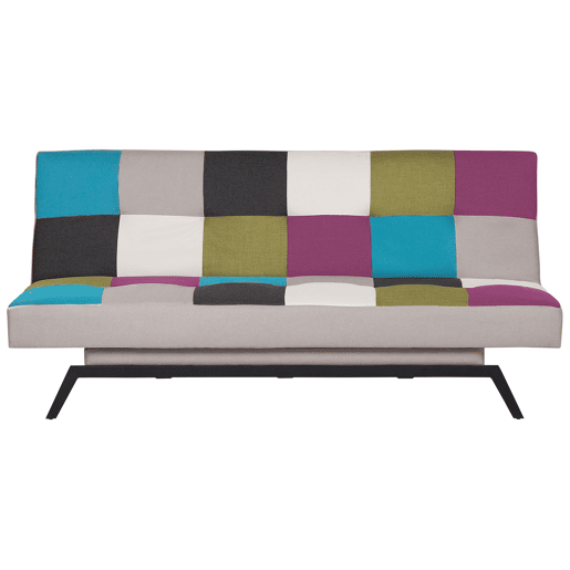 Sofá-cama LEEDS Tecido Multicolor 3 lugares