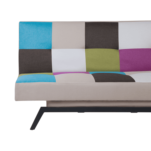 Sofá-cama LEEDS Tecido Multicolor 3 lugares