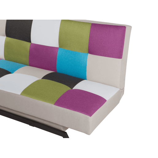 Sofá-cama LEEDS Tecido Multicolor 3 lugares