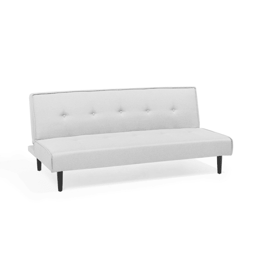 Sofá-cama VISBY Tecido Cinzento claro 3 lugares Sofá-cama VISBY Tecido Cinzento claro 3 lugares