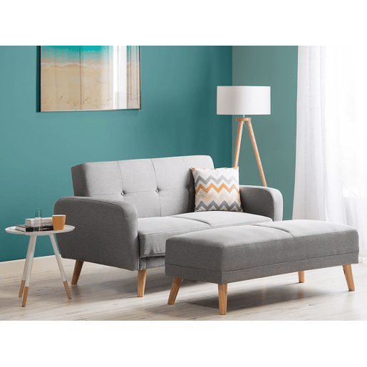 Sofá-cama FLORLI Tecido Cinzento claro 2 lugares