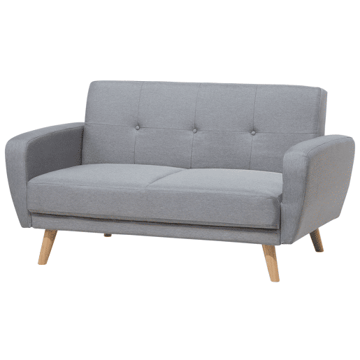 Sofá-cama FLORLI Tecido Cinzento claro 2 lugares