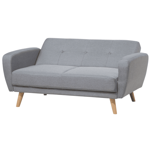 Sofá-cama FLORLI Tecido Cinzento claro 2 lugares