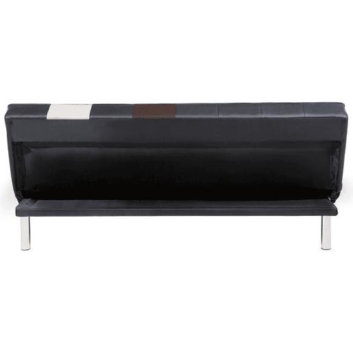 Sofá-cama OLSKER Pele sintética Preto 3 lugares