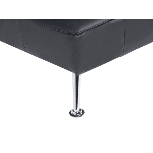 Sofá-cama OLSKER Pele sintética Preto 3 lugares