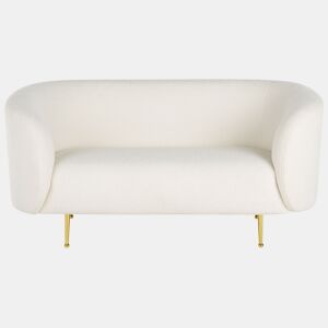 Sofá LOEN Bouclé Branco 2 lugares