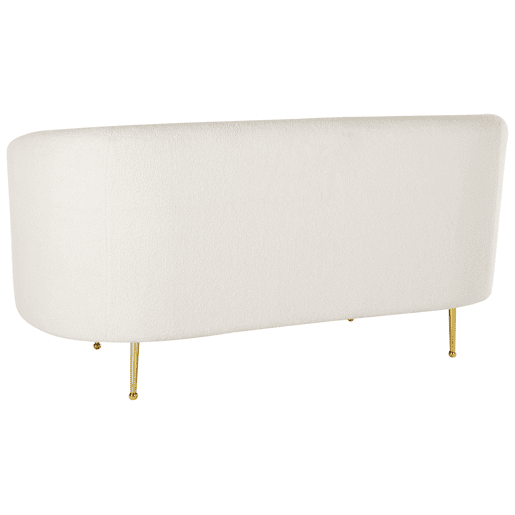 Sofá LOEN Bouclé Branco 2 lugares Sofá LOEN Bouclé Branco 2 lugares