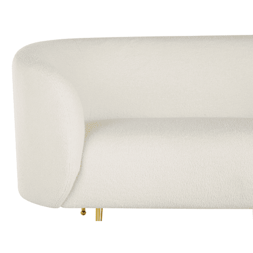 Sofá LOEN Bouclé Branco 2 lugares Sofá LOEN Bouclé Branco 2 lugares