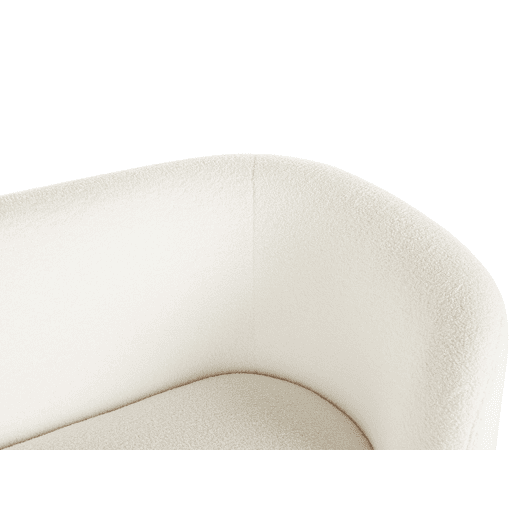 Sofá LOEN Bouclé Branco 2 lugares Sofá LOEN Bouclé Branco 2 lugares
