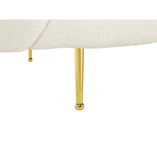 Sofá LOEN Bouclé Branco 2 lugares Sofá LOEN Bouclé Branco 2 lugares