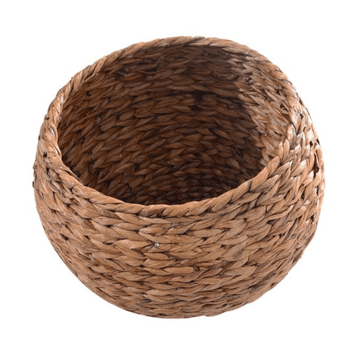 PawHut Cama para Gatos de Fibra Vegetal Caverna para Gatos Desmontável com Almofada Amovível 42x33x52 cm Marrom Claro e Bege