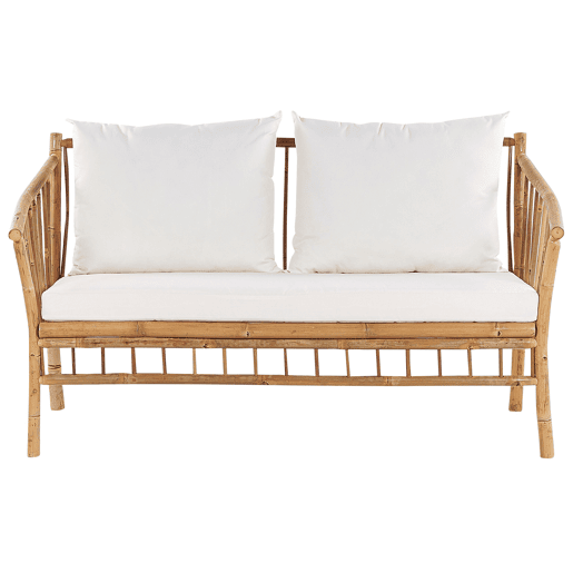 Beliani Conjunto lounge Madeira de bambu MAGGIORE Beliani Conjunto lounge Madeira de bambu MAGGIORE