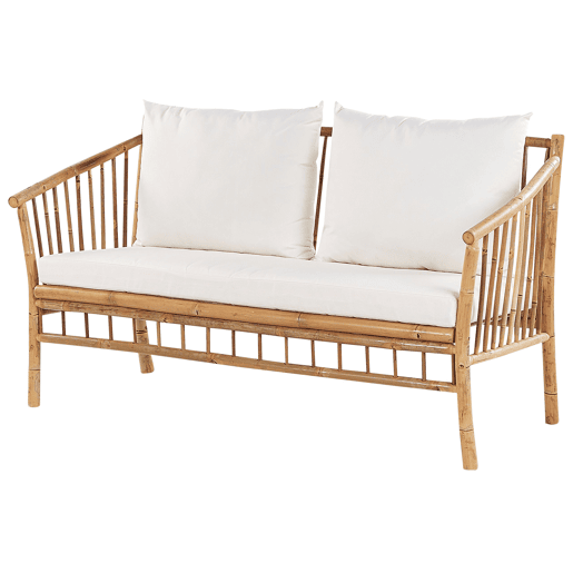 Beliani Conjunto lounge Madeira de bambu MAGGIORE Beliani Conjunto lounge Madeira de bambu MAGGIORE