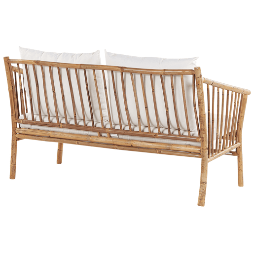 Beliani Conjunto lounge Madeira de bambu MAGGIORE Beliani Conjunto lounge Madeira de bambu MAGGIORE
