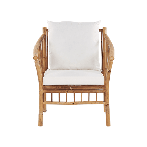 Beliani Conjunto lounge Madeira de bambu MAGGIORE Beliani Conjunto lounge Madeira de bambu MAGGIORE