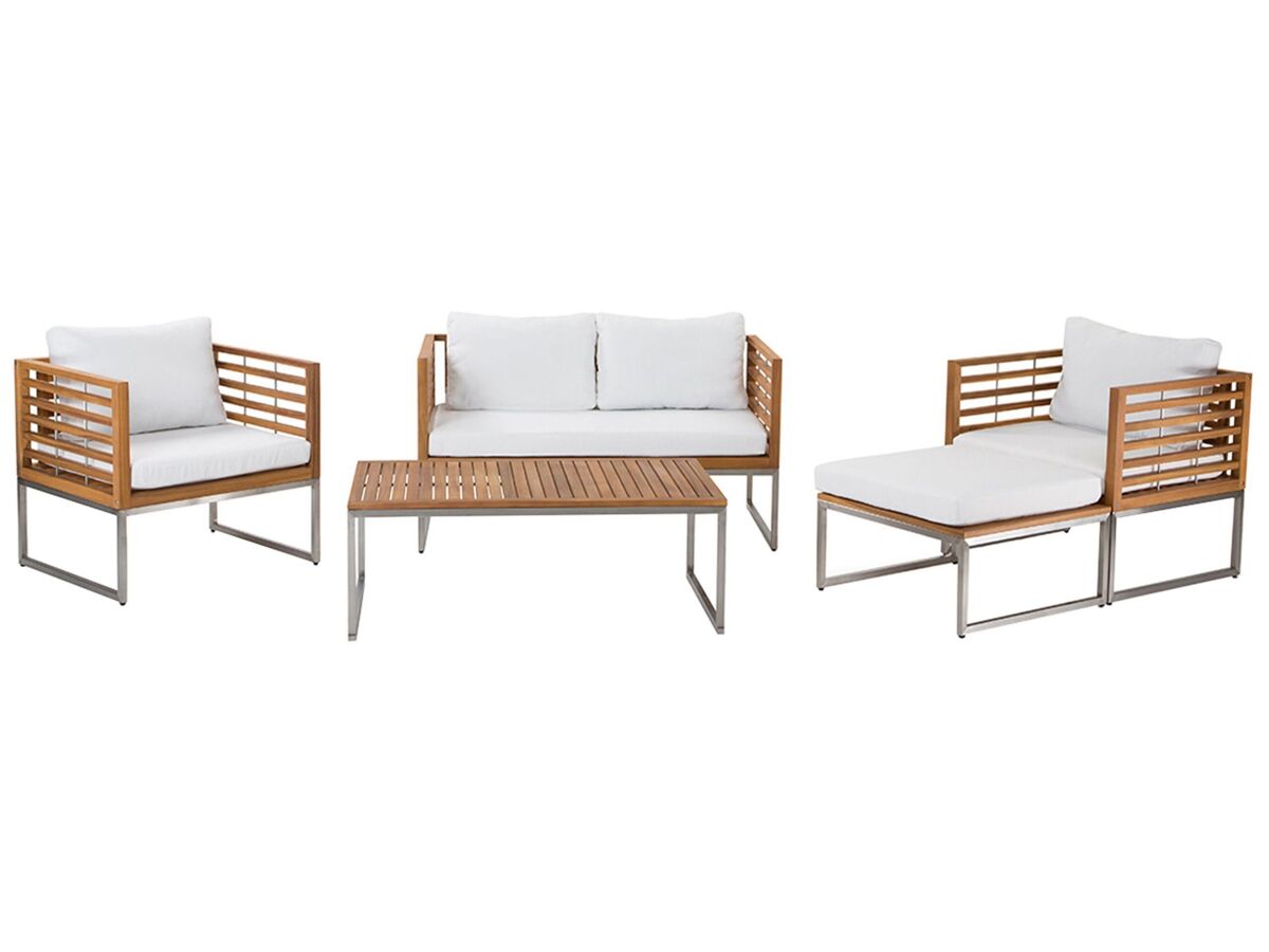 Beliani Conjunto de jardín Madera de acacia BERMUDA