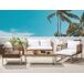 Beliani Conjunto de jardín Madera de acacia BERMUDA Beliani Conjunto de jardín Madera de acacia BERMUDA Blanco/ Beige