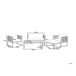Beliani Conjunto de jardín Madera de acacia BERMUDA Beliani Conjunto de jardín Madera de acacia BERMUDA Blanco/ Beige