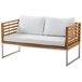 Beliani Conjunto de jardín Madera de acacia BERMUDA Beliani Conjunto de jardín Madera de acacia BERMUDA Blanco/ Beige