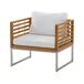 Beliani Conjunto de jardín Madera de acacia BERMUDA Beliani Conjunto de jardín Madera de acacia BERMUDA Blanco/ Beige