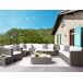 Beliani Conjunto de jardín Ratán sintético MAESTRO Beliani Conjunto de jardín Ratán sintético MAESTRO Blanco/ Beige
