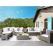 Beliani Conjunto de jardín Ratán sintético MAESTRO Beliani Conjunto de jardín Ratán sintético MAESTRO Blanco/ Beige