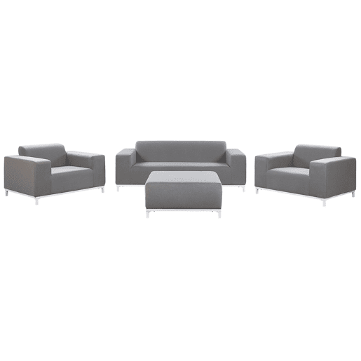 Conjunto de jardim com mesa 5 lugares ROVIGO Cinzento