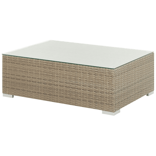 Conjunto de jardim com mesa 8 lugares MAESTRO Castanho claro