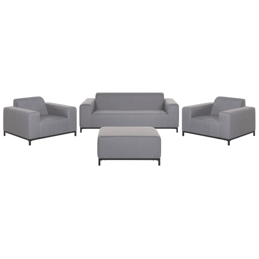 Conjunto de jardim com mesa 5 lugares ROVIGO Cinzento