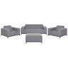 Conjunto de jardim com mesa 5 lugares ROVIGO Cinzento