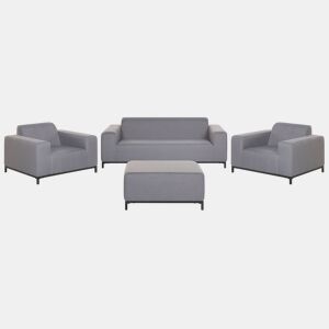 Conjunto de jardim com mesa 5 lugares ROVIGO Cinzento