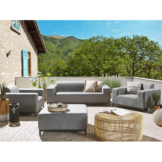 Conjunto de jardim com mesa 5 lugares ROVIGO Cinzento