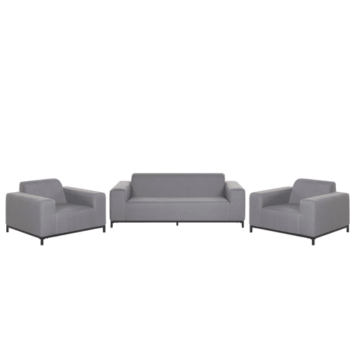 Conjunto de jardim com mesa 5 lugares ROVIGO Cinzento