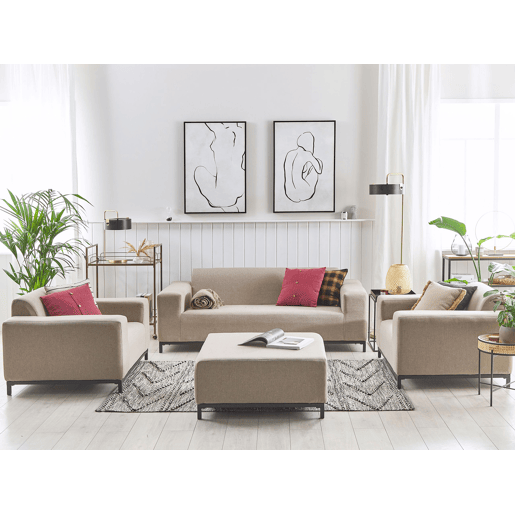 Conjunto de jardim com mesa 5 lugares ROVIGO Creme