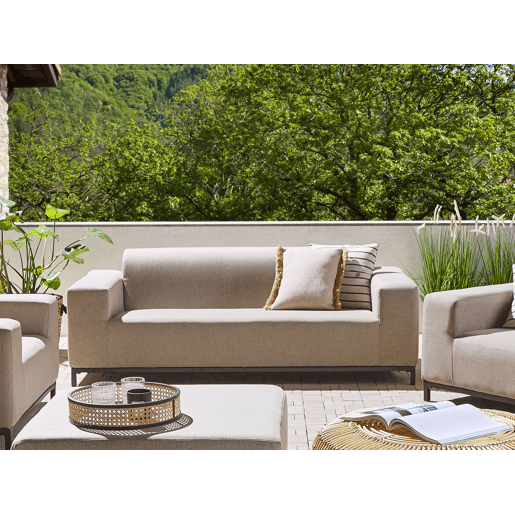 Sofá de jardim 3 lugares ROVIGO Creme