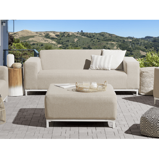 Sofá de jardim 3 lugares ROVIGO Creme