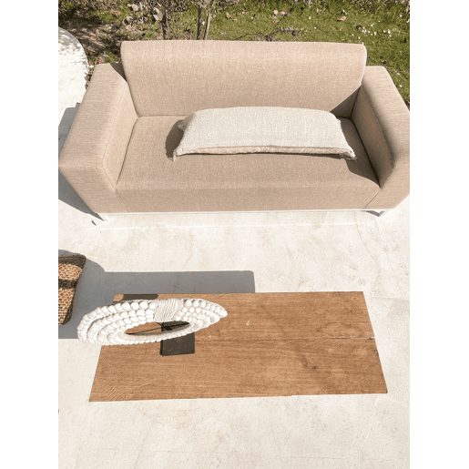 Sofá de jardim 3 lugares ROVIGO Creme