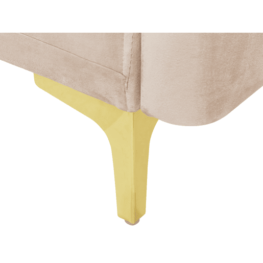 Sofá-cama LUCAN Veludo Creme 3 lugares