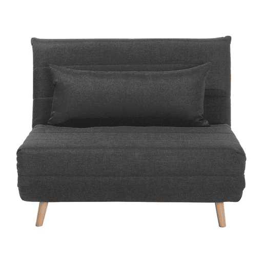 Sofá-cama individual SETTEN Tecido Cinzento escuro Sofá-cama individual SETTEN Tecido Cinzento escuro