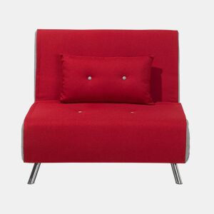 Sofá-cama individual FARRIS Tecido Vermelho