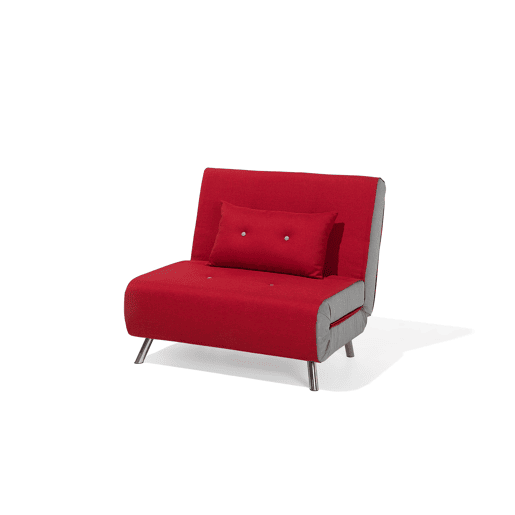 Sofá-cama individual FARRIS Tecido Vermelho Sofá-cama individual FARRIS Tecido Vermelho